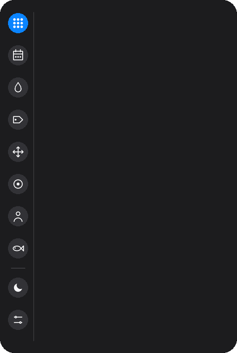 The HUD: its button and its sidebar