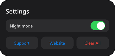 The HUD's Settings page