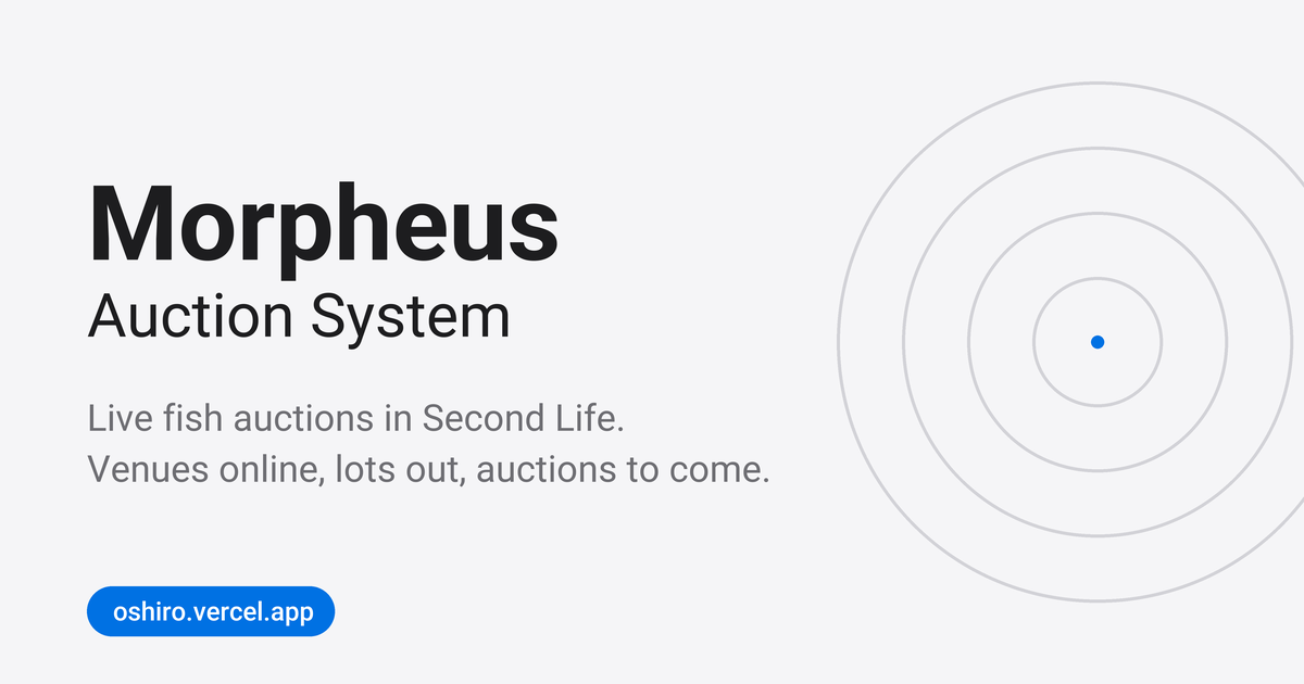 Scheduling Auction Icon Morpheus: auctions, simplified
